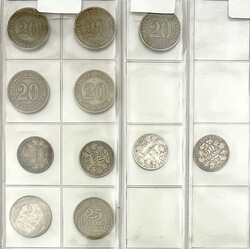 48 z.T. bessere Kleinmünzen zu 20, 25 und 50 Pf. aus 1873 bis 1911. ...