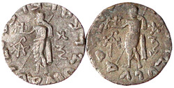 2 X Tetradrachme 35 v./10 n. Chr. Azes zu Pferd r./Pallas Athena ...