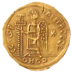 Barbarischer Beischlag zum Solidus 420/422, Constantinopel. ...