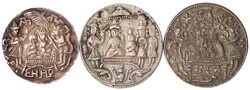 3 versch. Ramatankas o.J.(19. Jh.), davon 1 X Silber, 2 X Messing ...
