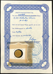 10 Mark 1890 A. Mit original Prüfungsattest von Kurt Jaeger vom 14 ...
