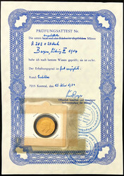 20 Mark 1914 D. Mit original Prüfungsattest von Kurt Jaeger vom 15 ...