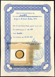 10 Mark 1913 G. Mit original Prüfungsattest von Kurt Jaeger vom 14 ...