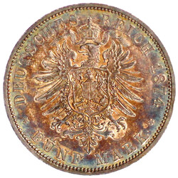 5 Mark 1874 A. Polierte Platte, nur min. berührt, schöne Patina, ...
