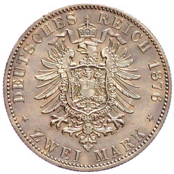 2 Mark 1876 B. vorzüglich/Stempelglanz