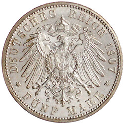 5 Mark 1907 G. fast Stempelglanz, Prachtexemplar, selten in dieser ...