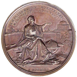 Silbermedaille Jahr 8 = 1911 von Bianchi. Errichtung der Sternwarte. ...