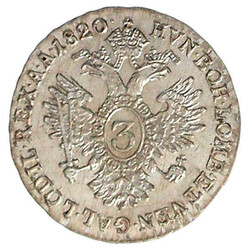 3 Kreuzer 1820 A, Wien. fast Stempelglanz, Prachtexemplar