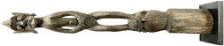 Paar: Männliche und weibliche Wächterfigur der Dayak um 1900, sogen ...