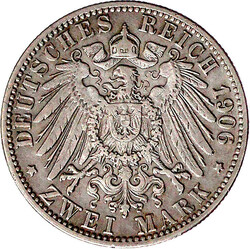 2 Mark 1906 G. Seltener Jahrgang. sehr schön