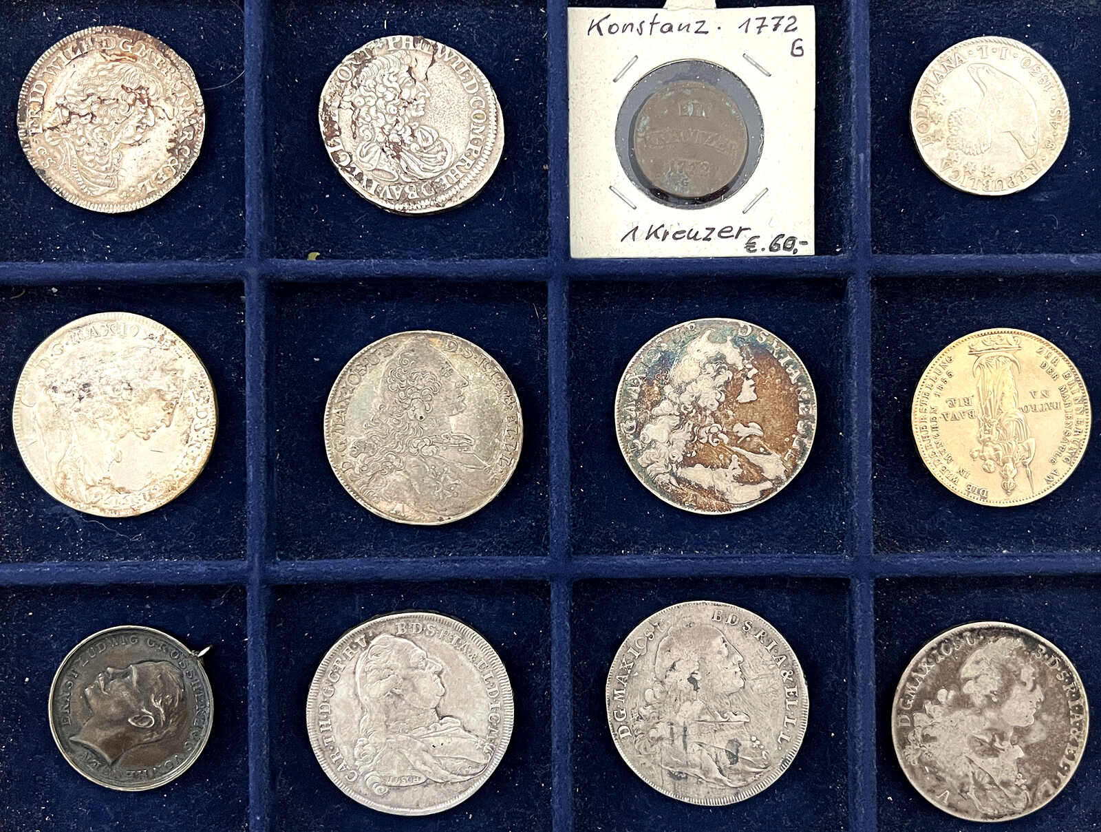 19 Stück: 6 bayerische Madonnentaler aus 1768-1781 (4 X Amberg), ...