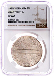 1930 F. Im NGC-Blister mit Grading MS 63. vorzüglich/Stempelglanz