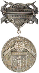 Silbermedaille mit silbernem Trageschild "Mitteldeutscher ...