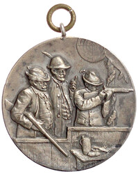 Versilberte, tragbare Schützenmedaille der Neuen ...