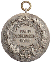Versilberte, tragbare Schützenmedaille der Neuen ...