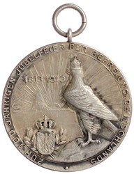 Tragbare Silber-Schützenmedaille der Neuen Schützengesellschaft ...
