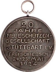Tragbare Silber-Schützenmedaille der Neuen Schützengesellschaft ...