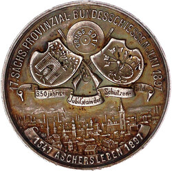 Silbermedaille 1897, unsign. Auf das 17. Sächsische ...