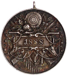Tragbare Silbermedaille 1888, unsign. 2. Gaufest des ...