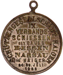 Tragb. vers. Silbermedaille 1898, unsign. IX. Verbandsschiessen des ...