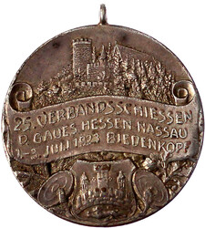 Tragbare vers. Bronzemedaille 1923, unsign. A.d. 25. ...