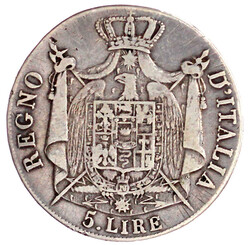 5 Lire 1809 M. schön/sehr schön