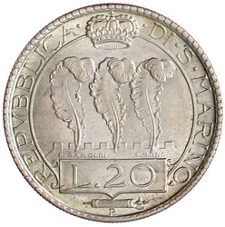 20 Lire 1931. vorzüglich/Stempelglanz