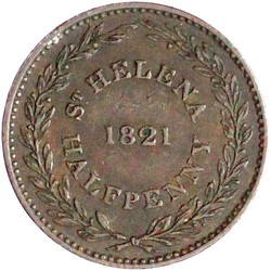 Halfpenny 1821. sehr schön/vorzüglich