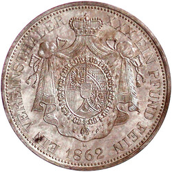 Vereinstaler 1862 A/M. Nachprägung mit fürstlicher Erlaubnis 1968. ...
