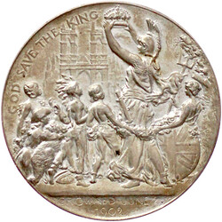 Silbermedaille 1902 auf ihre Krönung zur Königin von ...