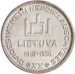 10 Litu 1938. Smetona. vorzüglich/Stempelglanz