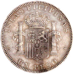 Peso 1897 SGV. sehr schön/vorzüglich, kl. Kratzer, schöne Patina