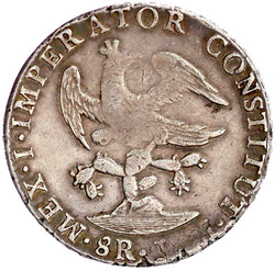 8 Reales 1823 Mo JM, Mexico City. 26,94 g. sehr schön, kl. ...