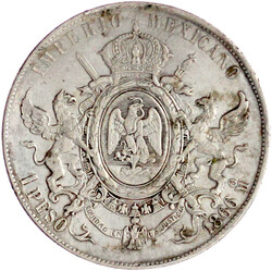 Peso 1866 Mo, Mexico City. sehr schön