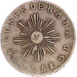 4 Reales 1851. sehr schön, leichte Prägeschwäche