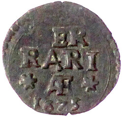 Kupfer Quattrino 1675. gutes sehr schön, Prägeschwäche