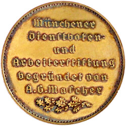 Vergoldete Silbermedaille o.J. der Dienstboten- und Arbeiterstiftung. ...