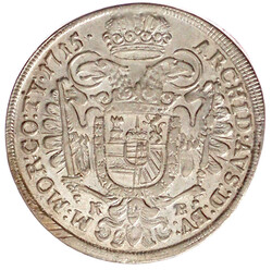 1/2 Reichstaler 1715 KB, Kremnitz. 14,24 g. fast vorzüglich, leichte ...