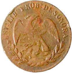 Kupfer 1/4 Real 1859, Hermosillo, für Sonora. fast sehr schön, ...