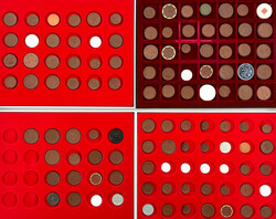 Sammlung Porzellanmünzen, Porzellanmedaillen, Majolikamünzen usw. ...