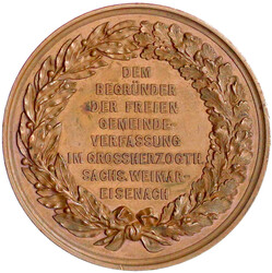 Bronzemedaille 1868 von Facius und Helfricht. Christian Bernhard von ...