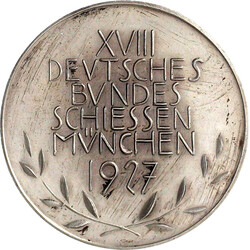 Silbermedaille v. Poellath 1927, a.d. XVIII. dt. Bundesschiessen. 41 ...