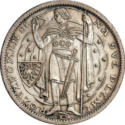 Silberabschlag vom 10 Dukaten 1929 auf 1000 Jahre Böhmen. Herzog ...