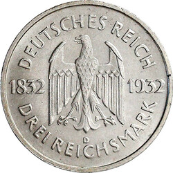 1932 D. vorzüglich/Stempelglanz, Kratzer