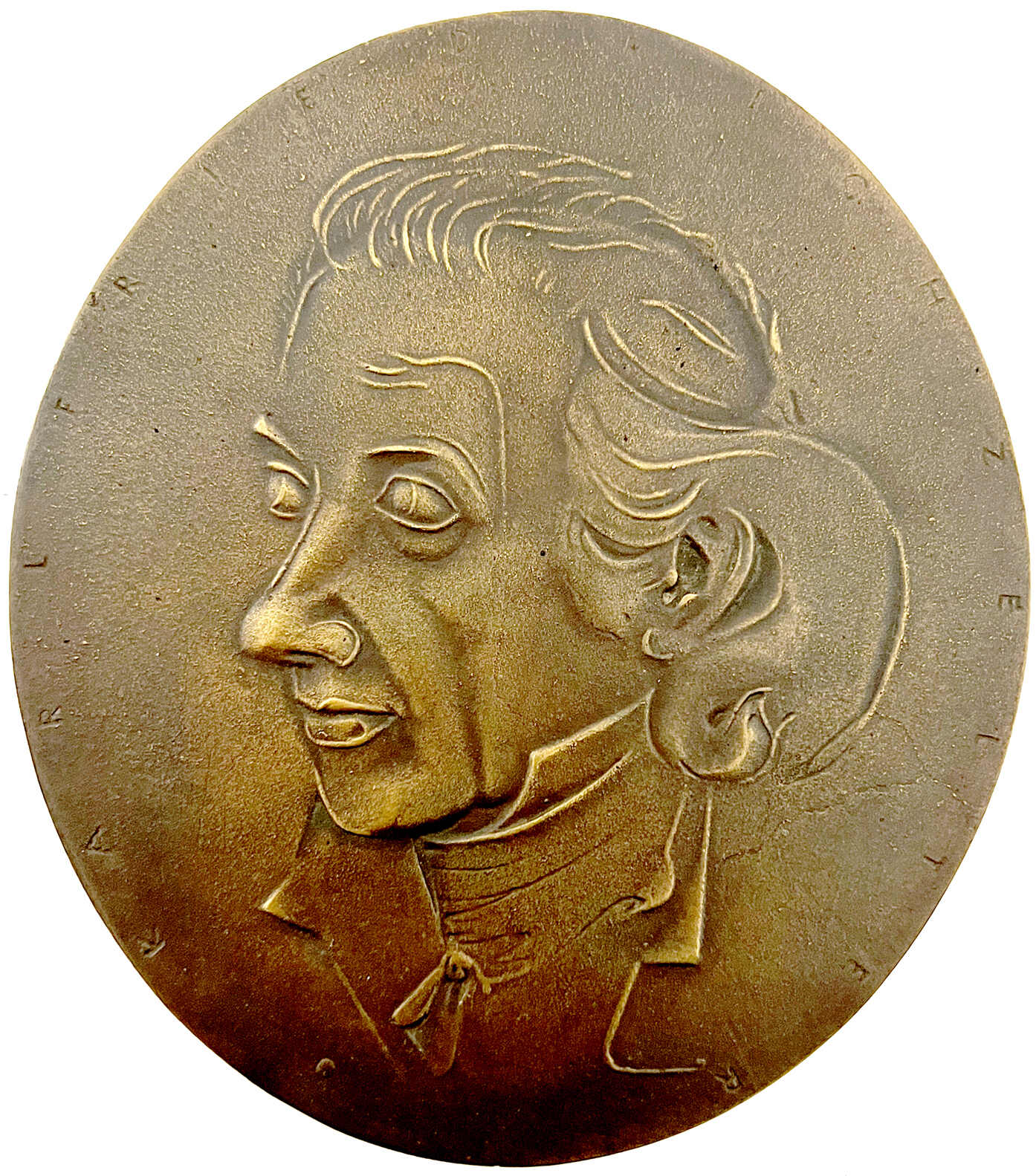 Große, ovale Bronzegußmedaille o.J. (1955) v. Herbert Calleen, ...
