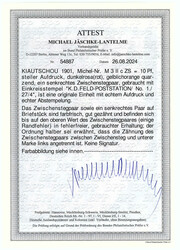 10 Pf. Freimarken (Mitläufer) 1901, gestempeltes Briefstück mit ...