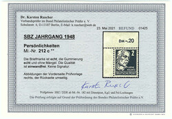 2 Pf. Persönlichkeiten 1948, tadellos in postfrischer Erhaltung, ...