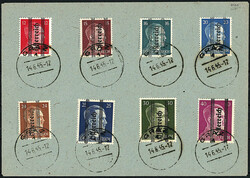 1 Pf. - 5 RM Grazer Aufdruck 1945, kompletter Satz mit 23 Werten je ...