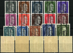 1 Pf. - 80 Pf. Grazer Lokal-Ausgabe 1945, kompletter Satz in ...