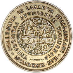 Silbermedaille 1939 von Johnson. Auf den Mediziner Lazzare ...